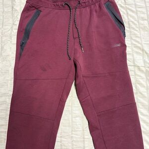 American Eagle Outfitters Men's Maroon Drawstring Joggers